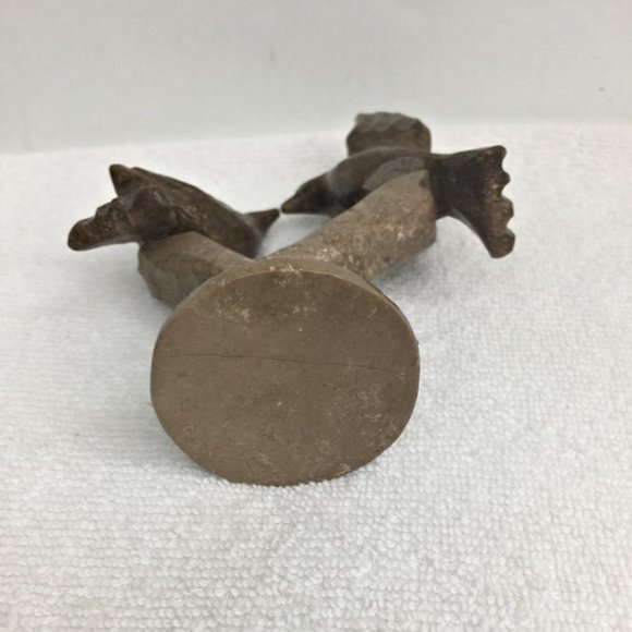 Love Birds Figurine Brown Tan Carved Stone 4 1/2" - Picture 7 of 8